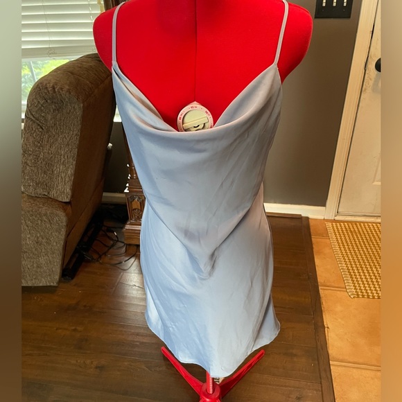 Sky Blue Urban Outfitters Slip Dress Size L Good Condition! - Picture 11 of 11